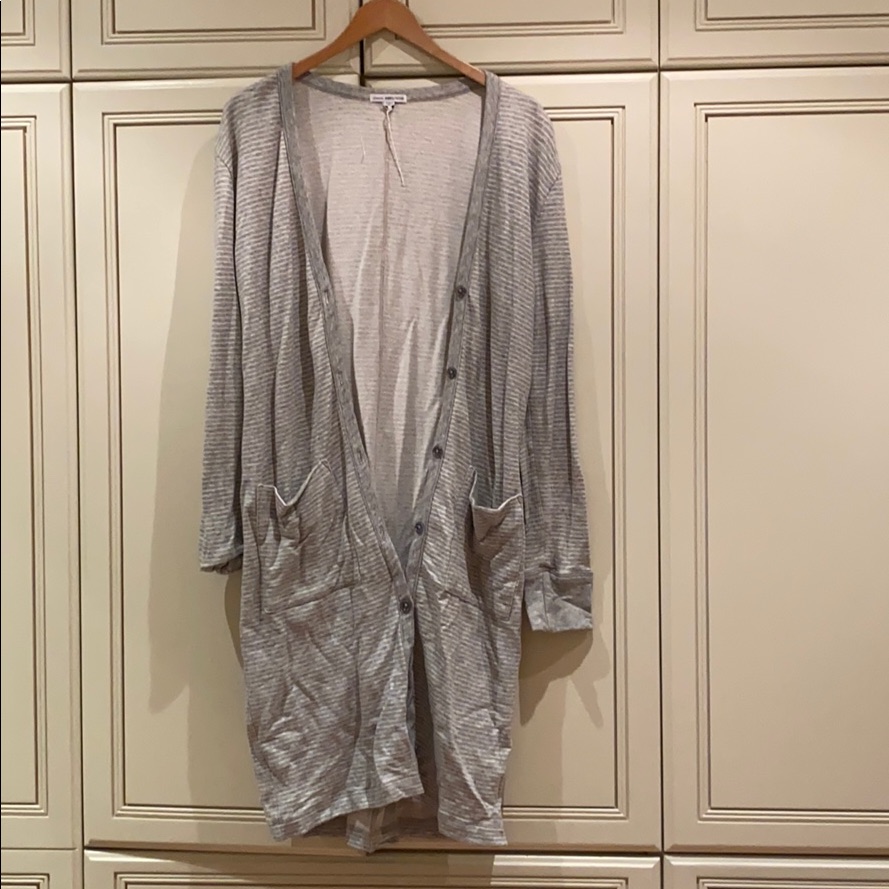 Standard James Perse Striped Long Cardigan!